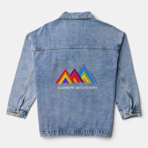 Rainbow Mountains In Peru  Denim Jacket