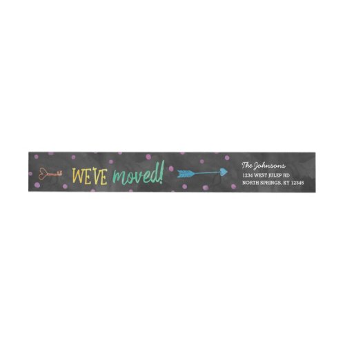 Rainbow Moving Announcement Return Address Labels