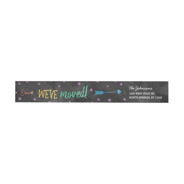 Rainbow Moving Announcement Return Address Labels (Individual)
