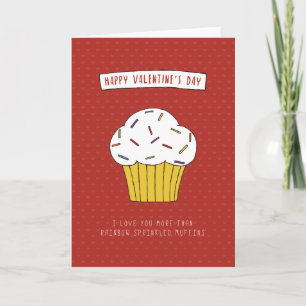 Rainbow Muffin Valentines Card