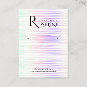 Rainbow Multi Color iridescent jewlery display Business Card