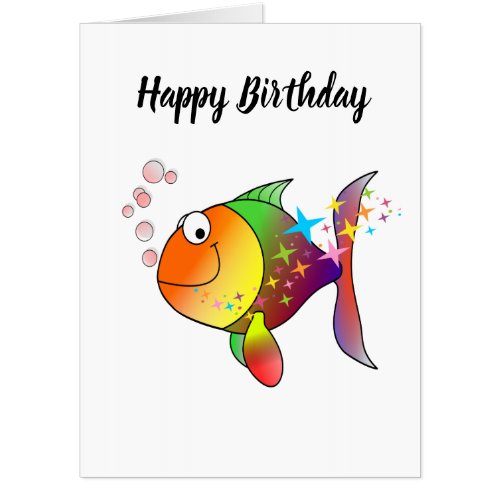 Rainbow multi color pacific ocean tuna card