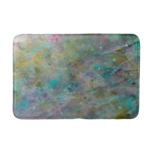 Rainbow Multi Colored Crystal Rock Marble Bath Mat