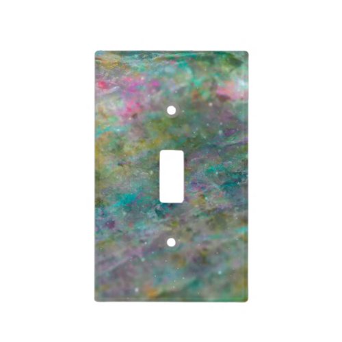 Rainbow Multi Colored Crystal Rock Marble Light Switch Cover