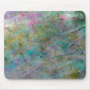 Rainbow Multi Colored Crystal Rock Marble Mouse Pad