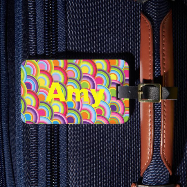 Rainbow Multi Luggage Tag (Front Insitu 4)