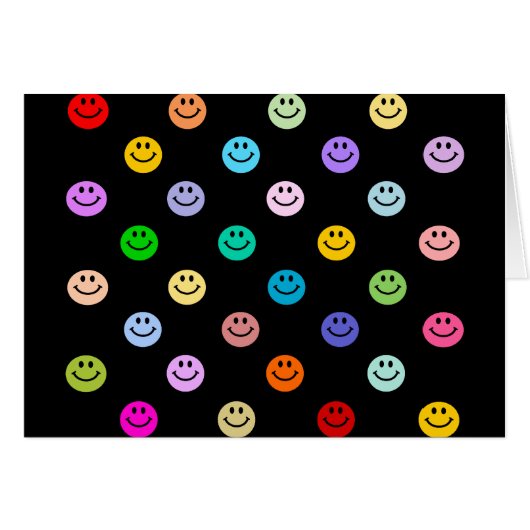 Rainbow Multicolor Face Pattern Cards (Front Horizontal)