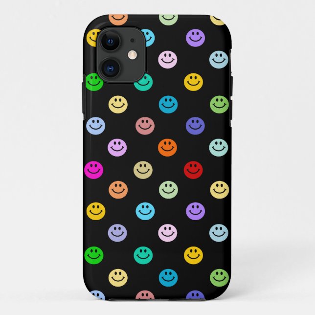 Rainbow Multicolor Face Pattern Case-Mate iPhone Case (Back)