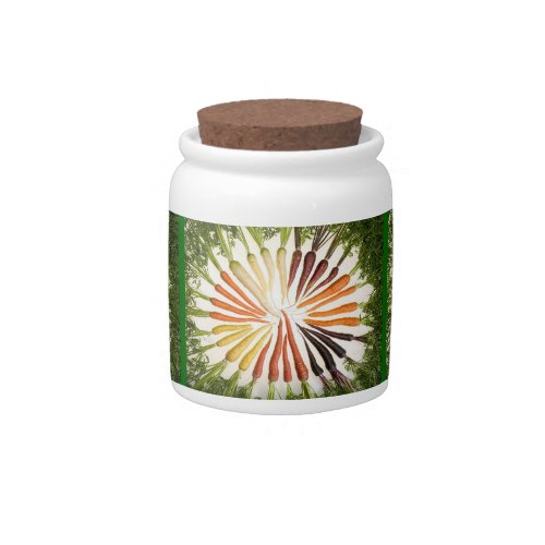 Rainbow Multicolored Carrots Candy Jar