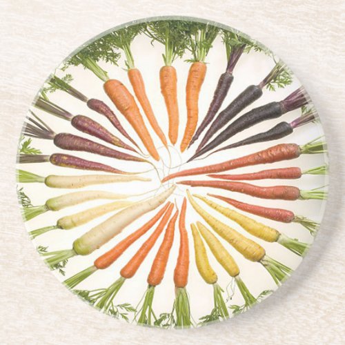 Rainbow Multicolored Carrots Coaster