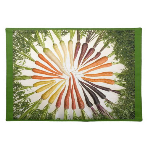 Rainbow Multicolored Carrots Placemat