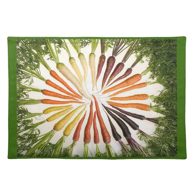Rainbow Multicolored Carrots Placemat (Front)