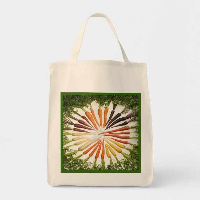 Rainbow Multicolored Carrots Tote Bag (Front)