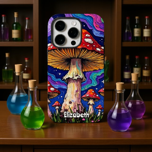 Rainbow Mushroom Meadow Case-Mate iPhone Case (Creator Uploaded)