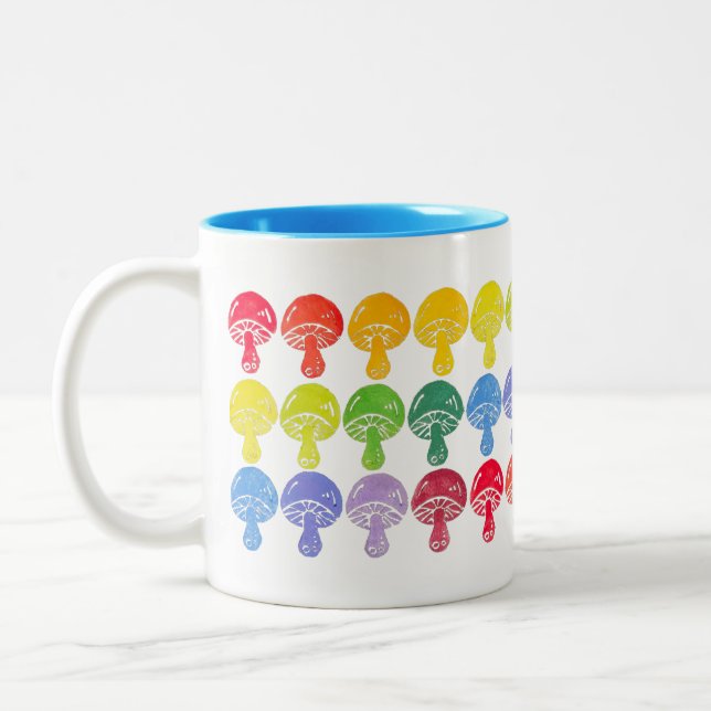 Rainbow Mushroom Mug Blue Interior (Left)