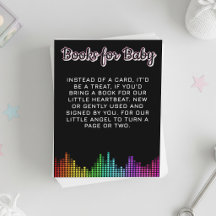Rainbow Music Baby Shower Book Request