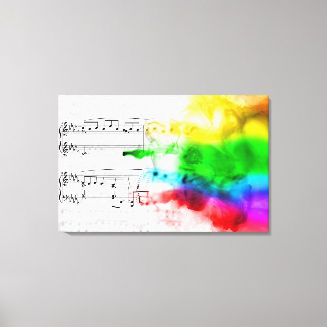 Rainbow Music Canvas Print (Front)