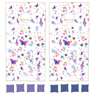 Rainbow Music Dancing Cornhole Set