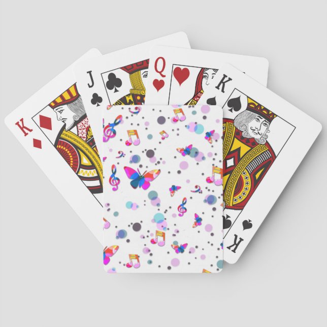 Rainbow Music Dancing Poker Cards (Back)