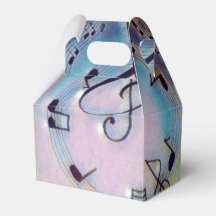 Rainbow music note favor box