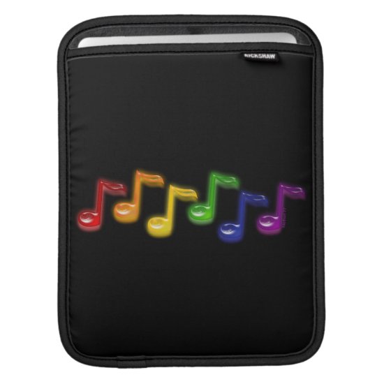 Rainbow Music Notes iPad Sleeves