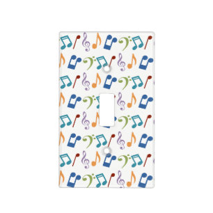 Rainbow Music Notes Light Switch Cover