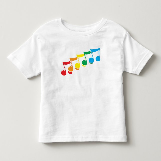 Rainbow Music Notes Toddler T-Shirt (Front)