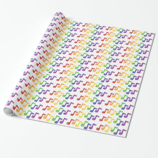 Rainbow Music Notes Wrapping Paper