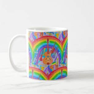 Rainbow Musical Instruments Band Teacher Musician  Coffee Mug