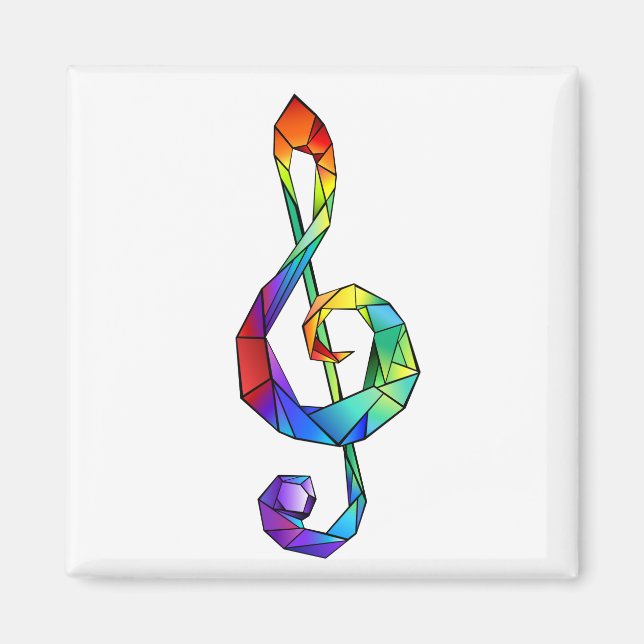 Rainbow Musical Key Magnet (Front)