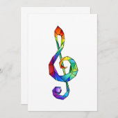 Rainbow musical key treble clef (Front/Back)