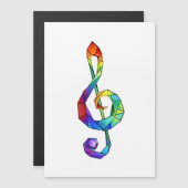 Rainbow musical key treble clef (Front/Back)