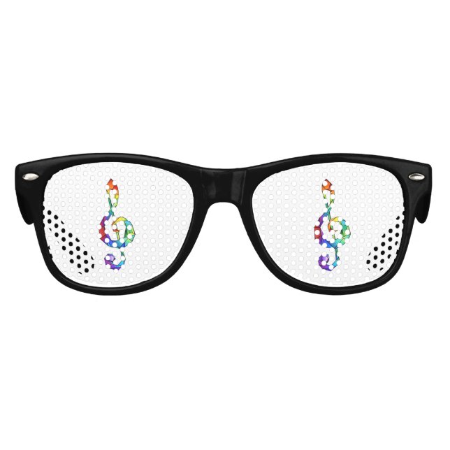 Rainbow musical key treble clef kids sunglasses (Front)
