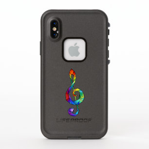 Rainbow musical key treble clef