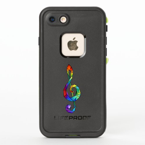 Rainbow musical key treble clef