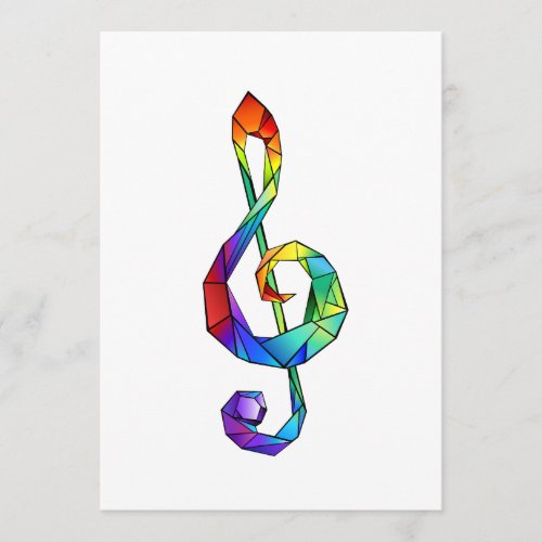 Rainbow musical key treble clef program