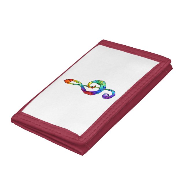 Rainbow musical key treble clef trifold wallet (Bottom)
