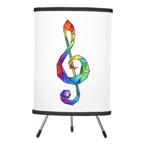 Rainbow musical key treble clef tripod lamp