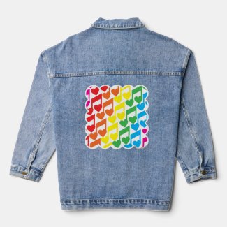 Rainbow Musical Notes Cute Pattern