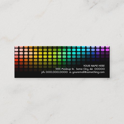 Customizable rainbow musicmeterz. business card