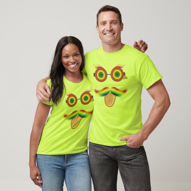 Rainbow Mustache Pride T-Shirt (Unisex)