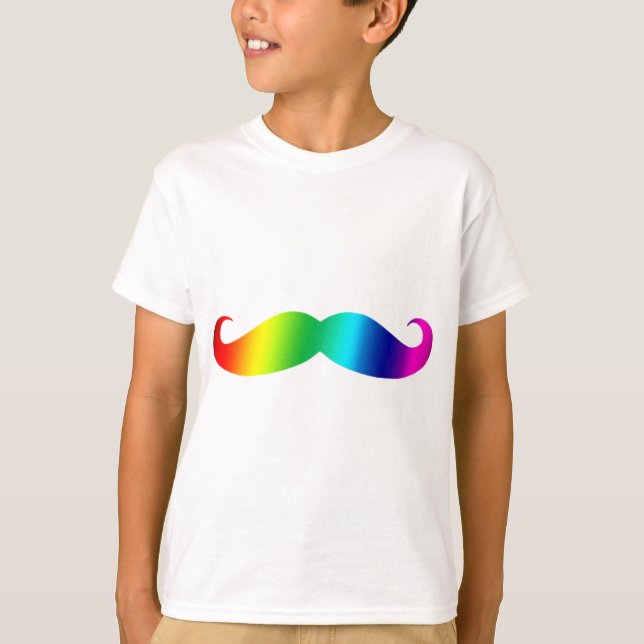 Rainbow Mustache T-shirt (Front)