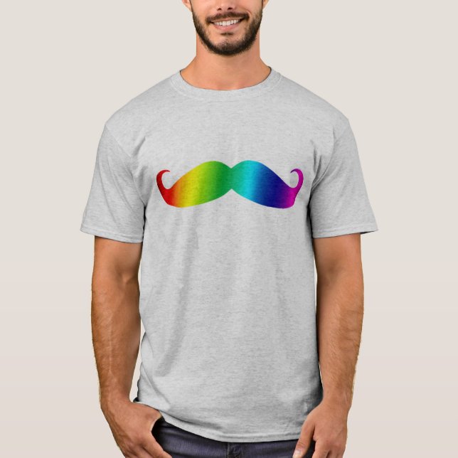 Rainbow Mustache T-shirt (Front)