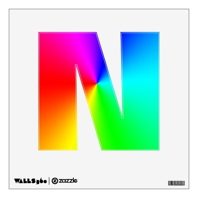 Rainbow N Wall Sticker (Front)