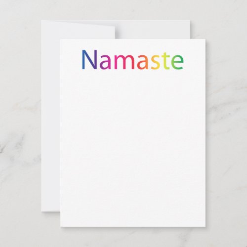 Namaste Flat Note Cards Announcements