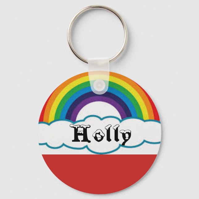 Rainbow Name Key Chain (Front)