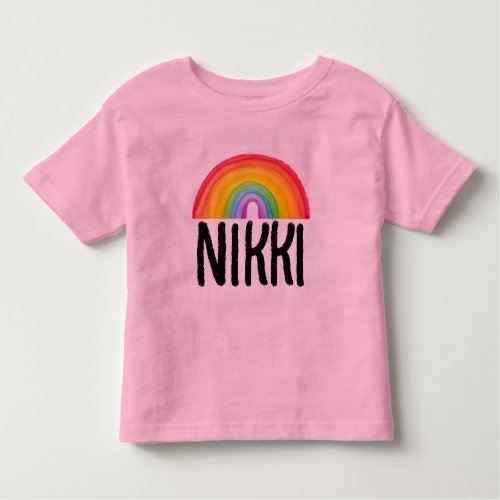 RAINBOW NAME PERSONALIZED TODDLERS T_SHIRTS