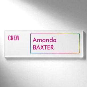 Rainbow Name Tag