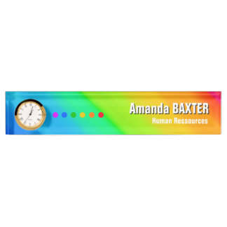 Rainbow Name Tag Desk Name Plate