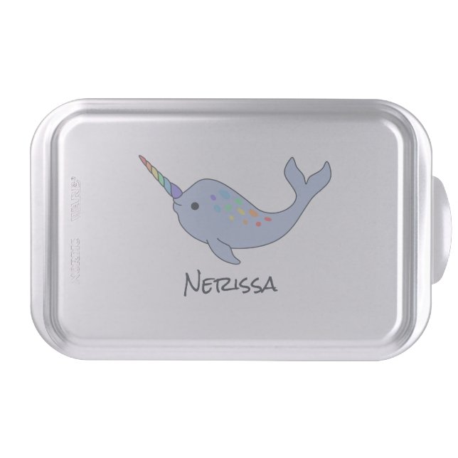 Rainbow Narwhal Cake Pan (Front)